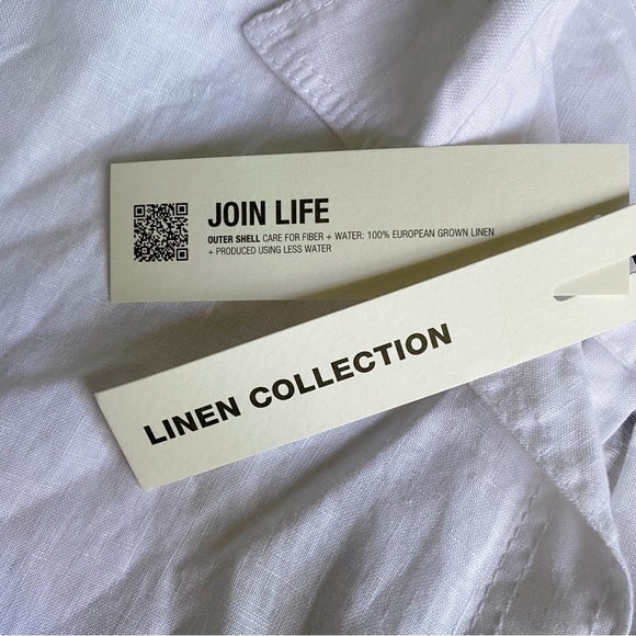 🐚 ZARA WHITE LINEN LOOSE FIT COLLARED SHIRT! - Picture 11 of 12